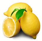 Picture shows three yellow lemons