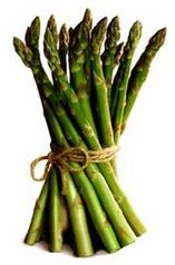 Picture shows green Asparagus